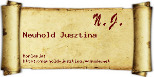 Neuhold Jusztina névjegykártya
